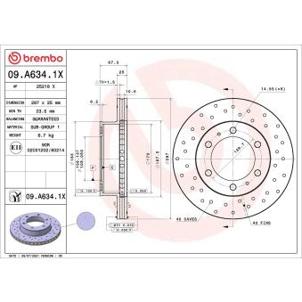 Jeu de 2 disques de frein avant BREMBO OEM 435120K070
