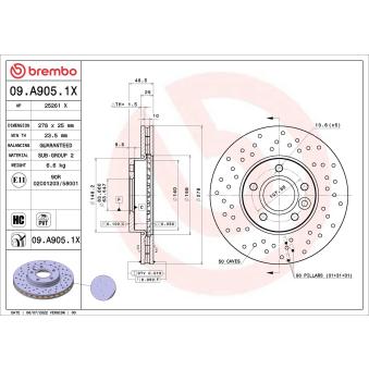 Jeu de 2 disques de frein avant BREMBO OEM 1686723