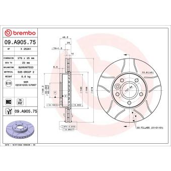 Jeu de 2 disques de frein avant BREMBO OEM 1686723