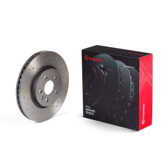 Jeu de 2 disques de frein arrière BREMBO 09.B356.2X pour CITROEN C3 1.6 CDTI - 110cv