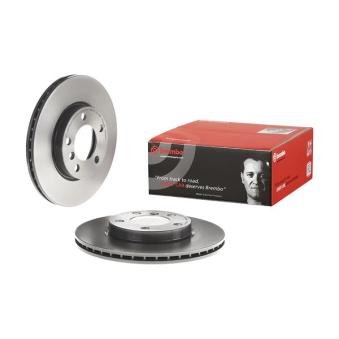 Jeu de 2 disques de frein avant BREMBO 09.B645.11 pour FORD TRANSIT Cooper D - 112cv