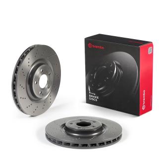 Jeu de 2 disques de frein avant BREMBO 09.C612.51 pour BMW X5 350 CDI 4-matic - 265cv