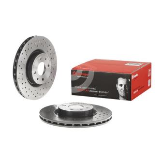 Jeu de 2 disques de frein avant BREMBO 09.C645.11 pour OPEL KADETT 1.9 JTD - 110cv