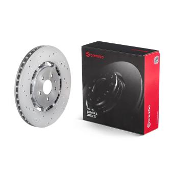 Jeu de 2 disques de frein arrière BREMBO 09.D482.33 pour AUDI A6 RS6 Mild Hybrid quattro - 600cv
