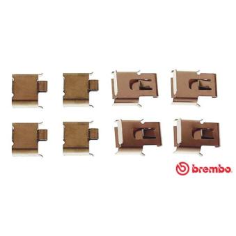 Kit d'accessoires, plaquette de frein à disque BREMBO A 02 284