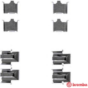 Kit d'accessoires, plaquette de frein à disque BREMBO [A 02 285]