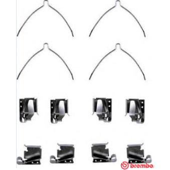 Kit d'accessoires, plaquette de frein à disque BREMBO [A 02 308]