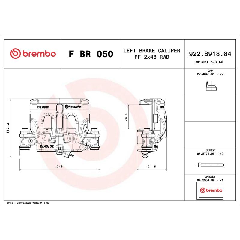 Étrier de frein BREMBO F BR 050 - Visuel 1