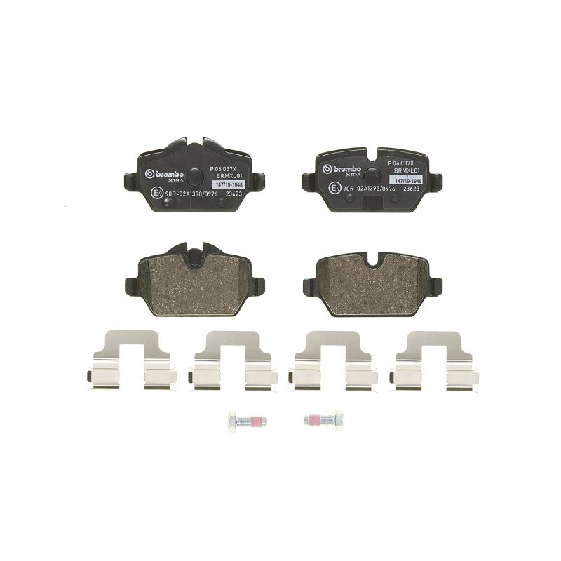 Jeu de 4 plaquettes de frein arrière BREMBO P 06 037X - Visuel 2