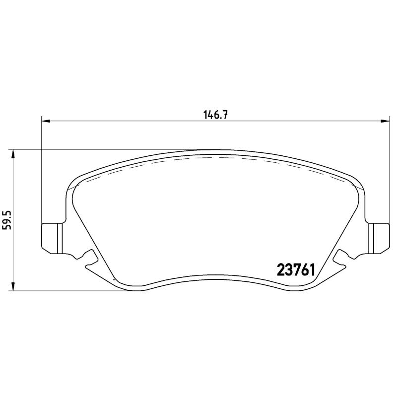 Jeu de 4 plaquettes de frein avant BREMBO P 23 088 - Visuel 1