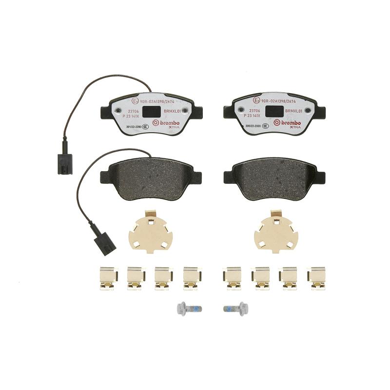 Jeu de 4 plaquettes de frein avant BREMBO P 23 141X - Visuel 2