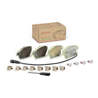 Jeu de 4 plaquettes de frein avant BREMBO OEM 6C112M008AD