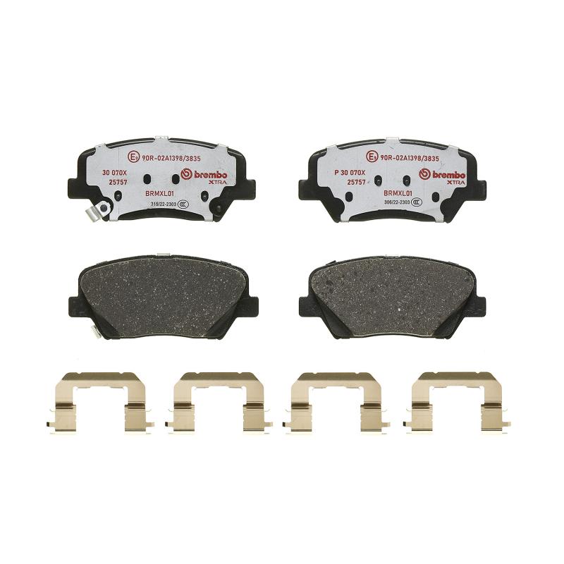 Jeu de 4 plaquettes de frein avant BREMBO P 30 070X - Visuel 2