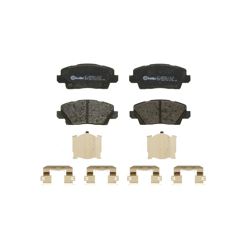 Jeu de 4 plaquettes de frein avant BREMBO P 30 125 - Visuel 2