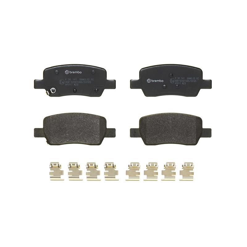 Jeu de 4 plaquettes de frein arrière BREMBO P 30 141 - Visuel 2