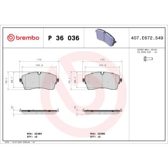 Jeu de 4 plaquettes de frein avant BREMBO OEM J9C7133
