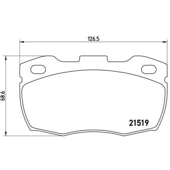 Jeu de 4 plaquettes de frein avant BREMBO [P 44 015]