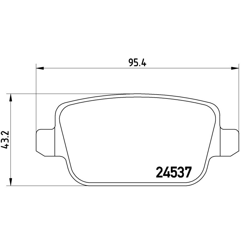 Jeu de 4 plaquettes de frein arrière BREMBO P 44 017 - Visuel 1