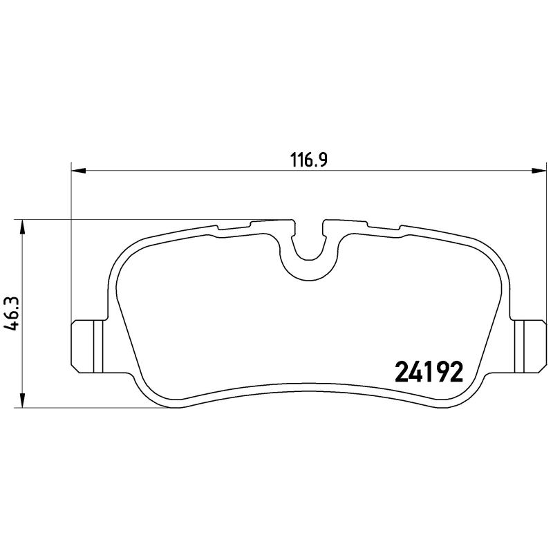 Jeu de 4 plaquettes de frein arrière BREMBO P 44 019 - Visuel 1