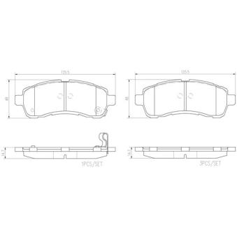 Jeu de 4 plaquettes de frein avant BREMBO [P 49 057]