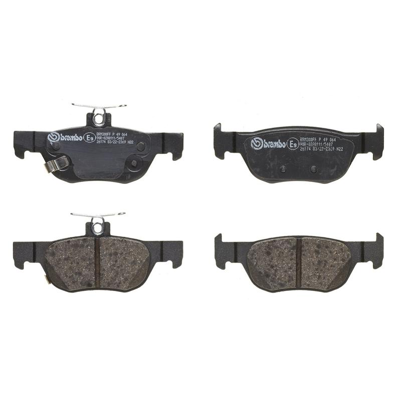 Jeu de 4 plaquettes de frein arrière BREMBO P 49 064 - Visuel 2