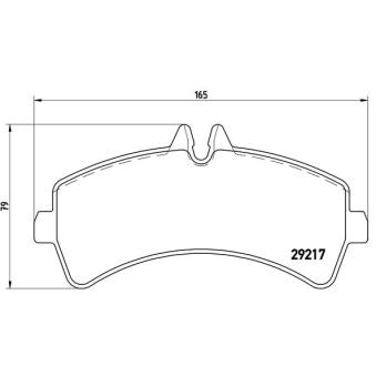 Jeu de 4 plaquettes de frein arrière BREMBO OEM 2E0698451G