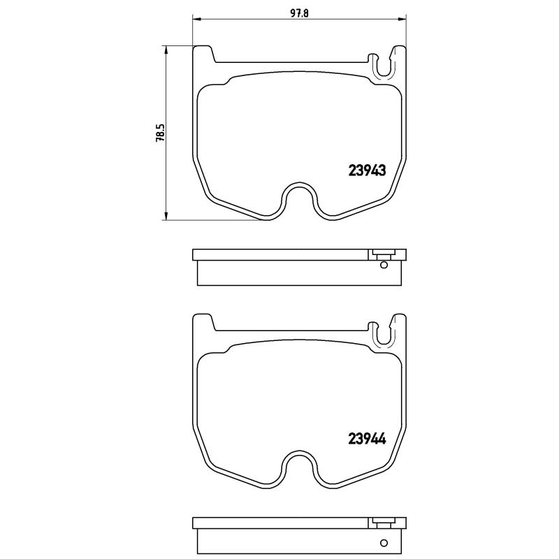 Jeu de 4 plaquettes de frein avant BREMBO P 50 062 - Visuel 1