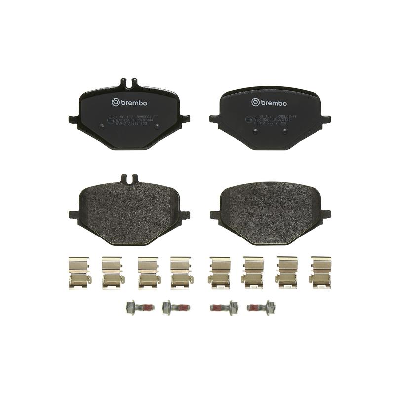 Jeu de 4 plaquettes de frein arrière BREMBO P 50 167 - Visuel 2