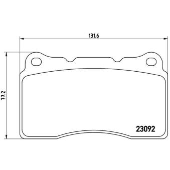 Jeu de 4 plaquettes de frein avant BREMBO [P 54 040]