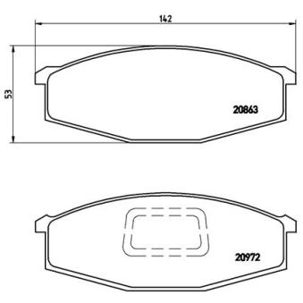 Jeu de 4 plaquettes de frein avant BREMBO OEM 41060P9690