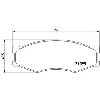Jeu de 4 plaquettes de frein avant BREMBO OEM DA06M31E86