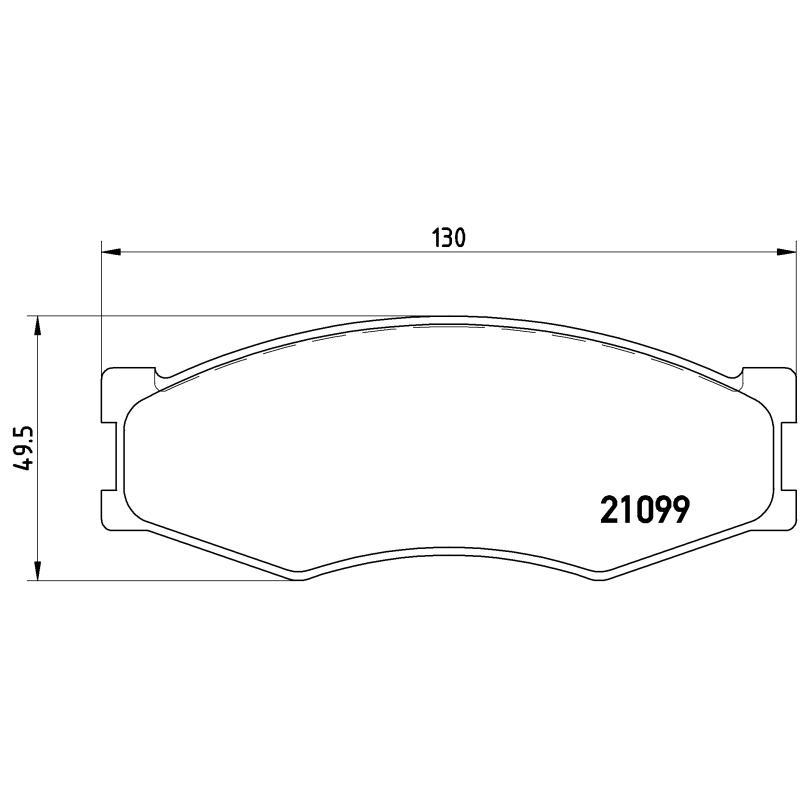 Jeu de 4 plaquettes de frein avant BREMBO P 56 014 - Visuel 1