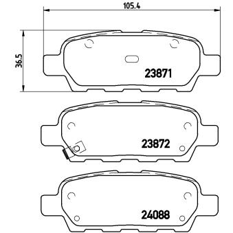 Jeu de 4 plaquettes de frein avant BREMBO [P 56 046E]