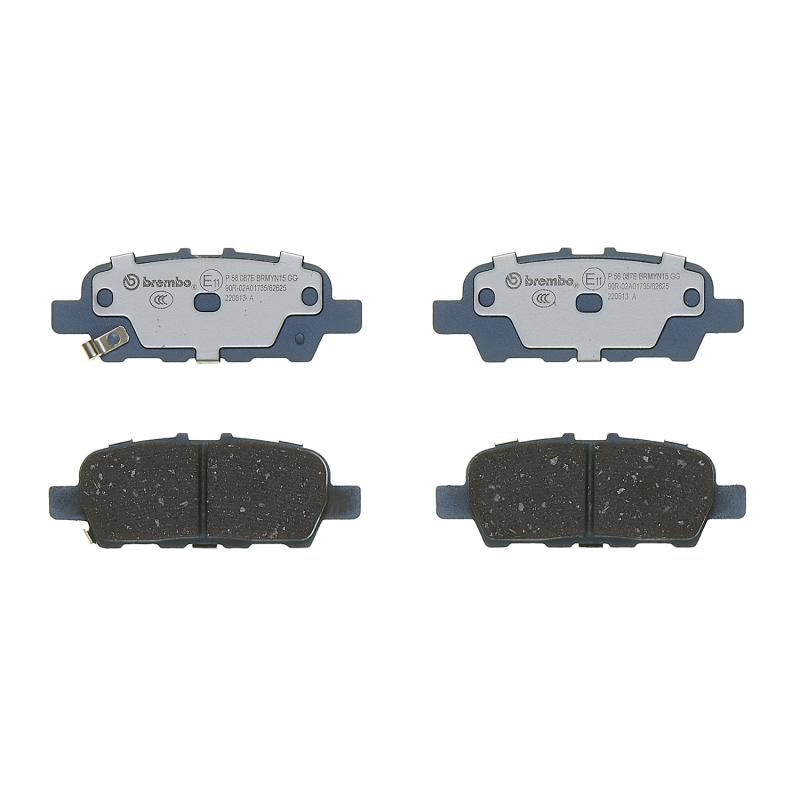 Jeu de 4 plaquettes de frein arrière BREMBO P 56 087E - Visuel 2