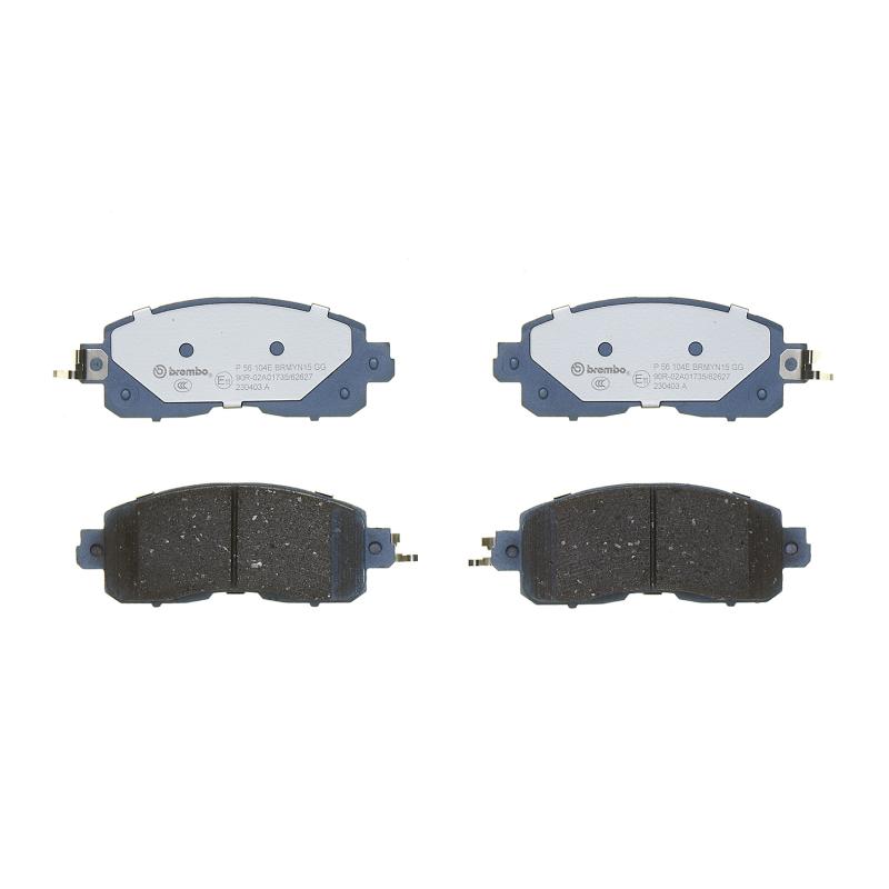 Jeu de 4 plaquettes de frein avant BREMBO P 56 104E - Visuel 2