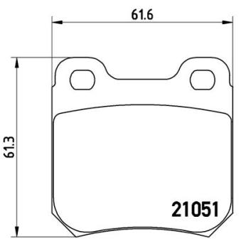 Jeu de 4 plaquettes de frein arrière BREMBO OEM 1605924