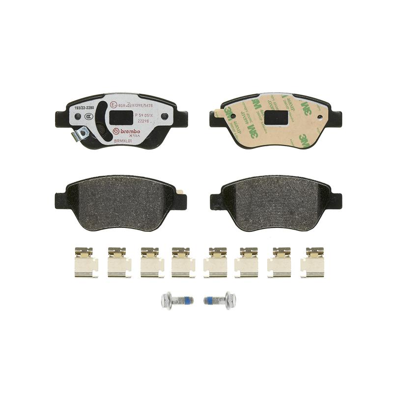 Jeu de 4 plaquettes de frein avant BREMBO P 59 051X - Visuel 2