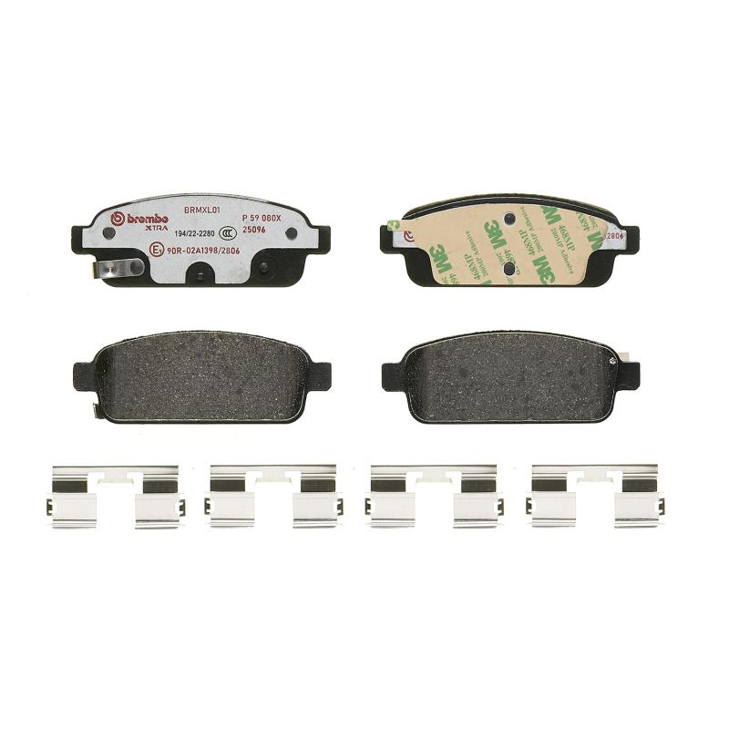 Jeu de 4 plaquettes de frein arrière BREMBO P 59 080X - Visuel 2