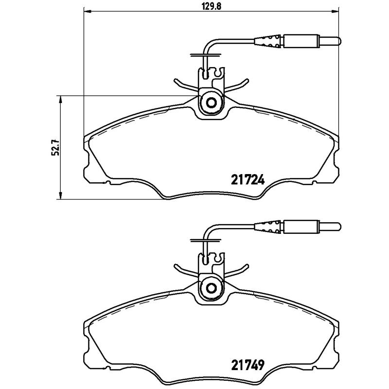 Jeu de 4 plaquettes de frein avant BREMBO P 61 056 - Visuel 1