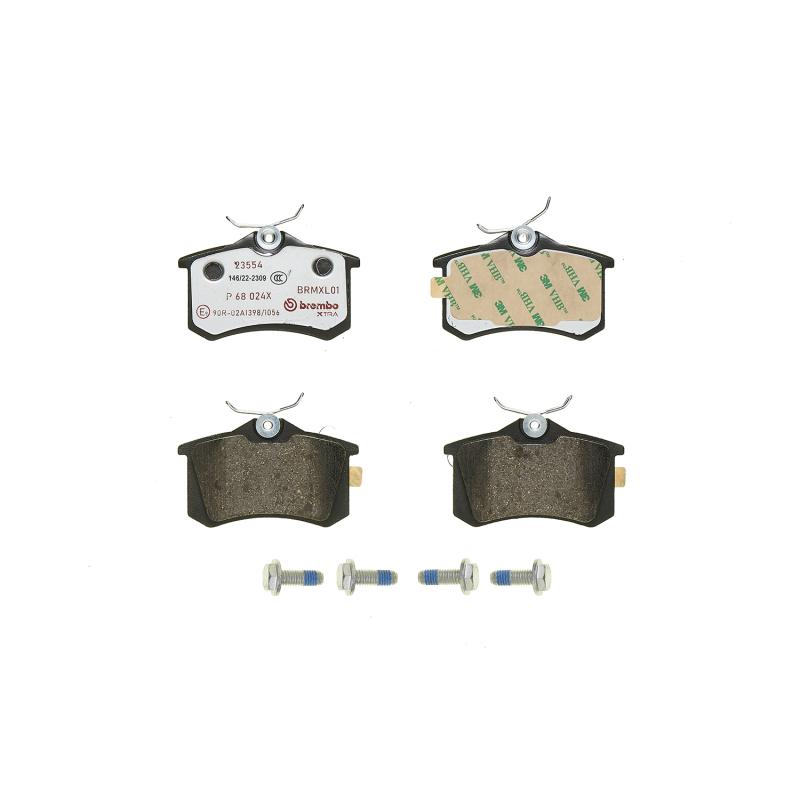 Jeu de 4 plaquettes de frein arrière BREMBO P 68 024X - Visuel 2