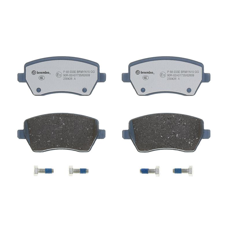 Jeu de 4 plaquettes de frein avant BREMBO P 68 033E - Visuel 2