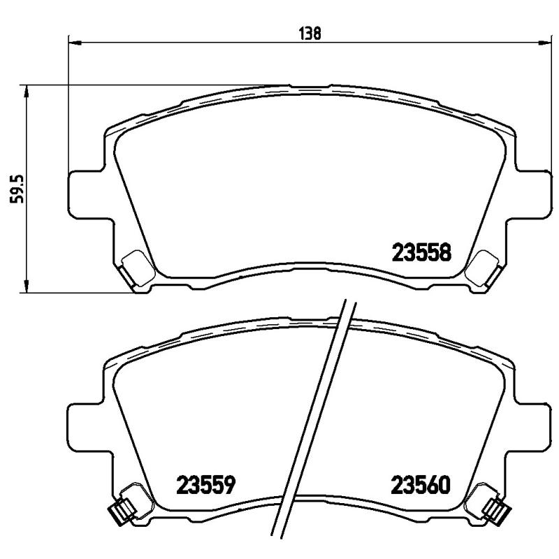 Jeu de 4 plaquettes de frein avant BREMBO P 78 010 - Visuel 1