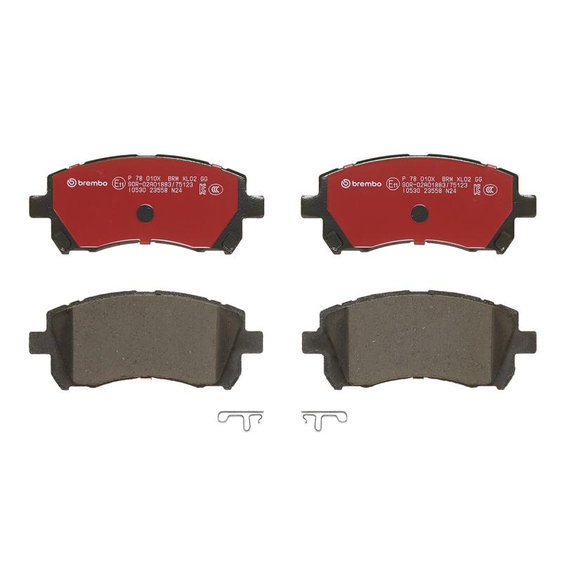 Jeu de 4 plaquettes de frein avant BREMBO P 78 010X - Visuel 2