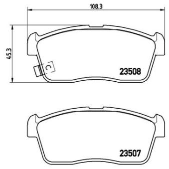 Jeu de 4 plaquettes de frein avant BREMBO OEM 55810M68K00