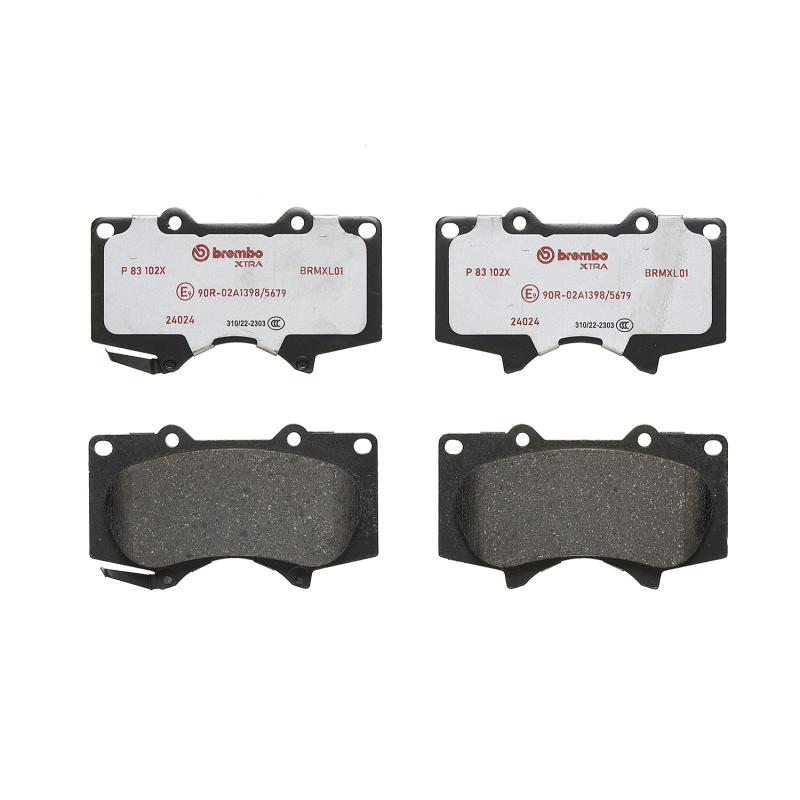 Jeu de 4 plaquettes de frein avant BREMBO P 83 102X - Visuel 2