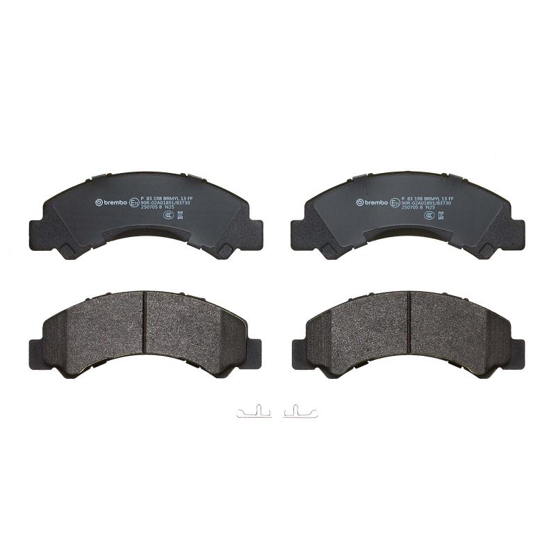 Jeu de 4 plaquettes de frein avant BREMBO P 83 198 - Visuel 2