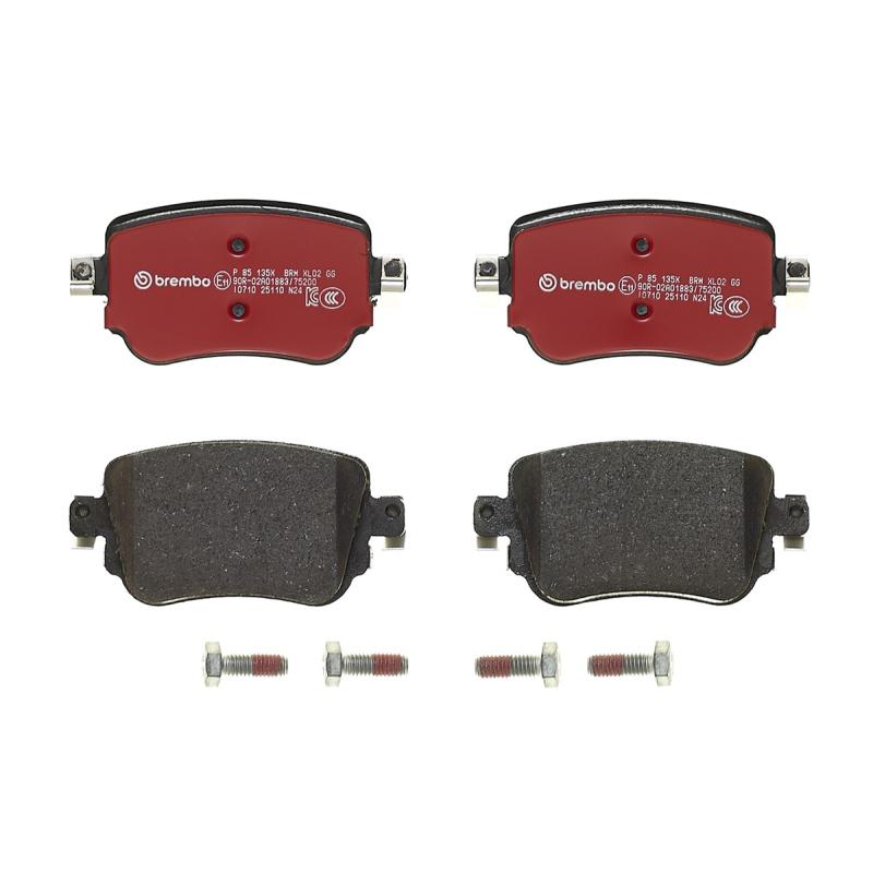 Jeu de 4 plaquettes de frein arrière BREMBO P 85 135X - Visuel 2
