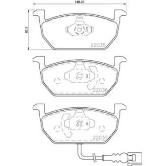 Jeu de 4 plaquettes de frein avant BREMBO P 85 137 pour AUDI A8 1.6 TDI - 110cv