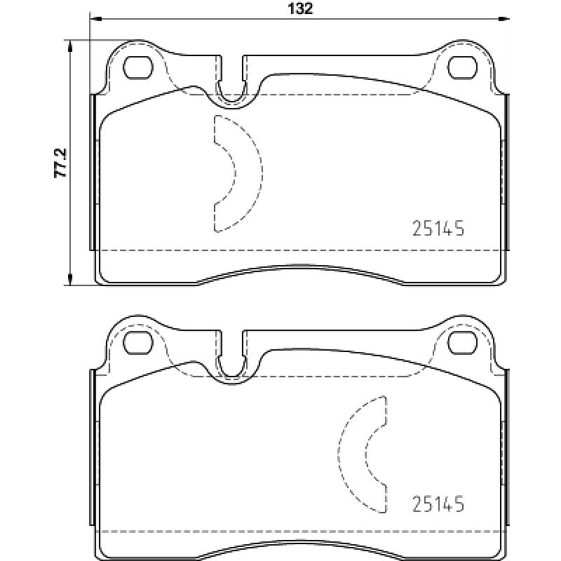 Jeu de 4 plaquettes de frein avant BREMBO P 85 159 - Visuel 1
