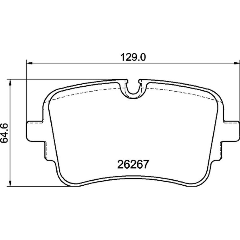 Jeu de 4 plaquettes de frein arrière BREMBO P 85 190 - Visuel 1
